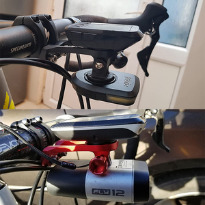 Support combiné extensible Teyssor pour caméra d'action et éclairage de vélo, compatible avec les supports de vélo <span class=keywords><strong>Wahoo</strong></span> <span class=keywords><strong>Bolt</strong></span>, Mini, Sports, environ 90g, CNC - Product Image 4