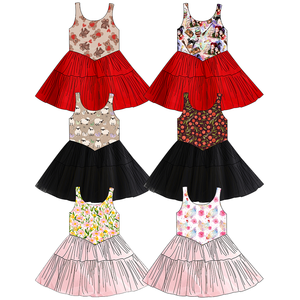 Novità 2026: Abito in Tulle Elasticizzato Senza Maniche <span class=keywords><strong>per</strong></span> Bambine, Vestito a Strati in Rete Super Morbido e Delicato sulla Pelle - Product Image 1