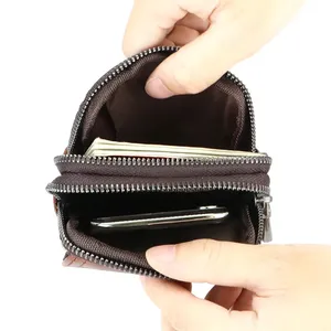กระเป๋าหนังแท้ AndoBag สไตล์เรโทร สำหรับเดินทางกลางแจ้ง พร้อมซิปและสายคาดเอว สำหรับผู้ชาย ใส่กระเป๋าสตางค์ โทรศัพท์มือถือ รุ่น 1714 - Product Image 5