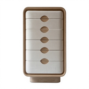 Comodino Moderno di Lusso per Camera dei Bambini, Pannello in Legno Massello con Design in Acciaio Inossidabile di Alta Qualità, Arredamento per Camera da Letto - Product Image 4