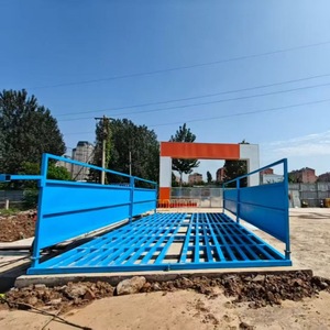 Plateforme de lavage automatique de véhicules Blue Steel pour chantier de construction, cabine de lavage entièrement fermée - Product Image 1