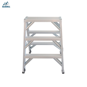 2 Step Aluminium <strong>Platform</strong> <strong>Ladder</strong> Sliding Mini Double-sided <strong>Ladder</strong> with PVC Base Foot 300 Llbs <strong>Platform</strong> <strong>Ladders</strong> for Home - Product Image 2