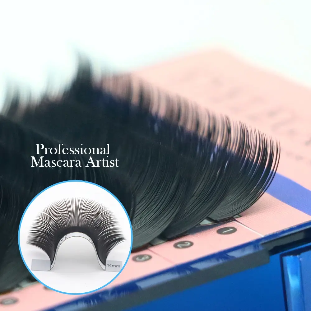 Matte màu đen siêu mềm cá nhân Cashmere Lash sản phẩm nhà cung cấp cổ điển 0.15 Ellipse phẳng lông mi mở rộng