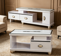 Ensembles de salon modernes 2026 : Meuble TV, Table basse de luxe avec rangement, Table basse de salon, Armoire de rangement