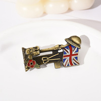 Nouvelle broche coquelicot Europe et États-Unis, épinglette commémorative Princesse Kate, mode gouttes d'huile, corsage
