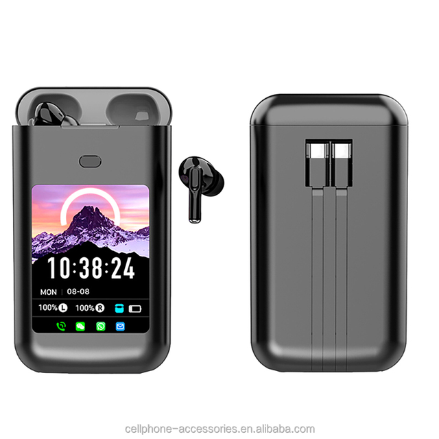 5000mAh Digital Display Multi-Functional High-Tech Power Bank ANC+ENC TWS Earphones IPX-6 Waterproof Touch Control Reverse