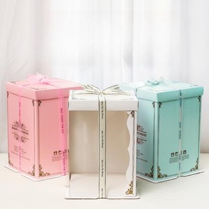 Vente en gros Boîte d'emballage de gâteau Boîte à gâteau d'anniversaire translucide de 6 pouces, <span class=keywords><strong>8</strong></span> pouces, 10 pouces, 12 pouces pour pâtisserie - Product Image 1
