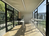 Maison capsule préfabriquée de luxe de 40 pieds avec glissière, cabine modulaire, pod de couchage, villa