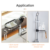 Organisateur d'accessoires de salle de bain personnalisé et durable pour arrière-cuisine Installation facile Support de drainage Support de rangement pour évier
