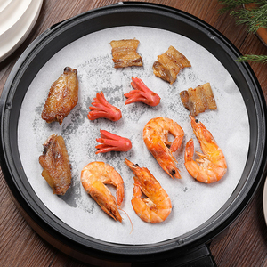 การอบติ่มซำหวดกระดาษอบรอบหม้อทอดลมร้อนกระดาษนึ่งสำหรับนึ่งกระดาษ Parchment แบบเจาะรูกระดาษนึ่ง - Product Image 4