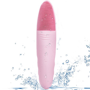 Brosse nettoyante faciale électrique sonique rechargeable en silicone, étanche, pour une exfoliation en profondeur et un nettoyage optimal - Product Image 1