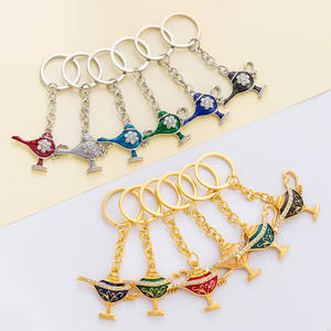 Porte-clés Lampe Magique en Métal Style <span class=keywords><strong>Marocain</strong></span>, Pendentif Émail Strass pour Sacs, Clés, Sacs à Dos, Souvenir Nuits Arabes, <span class=keywords><strong>Cadeau</strong></span> - Product Image 1