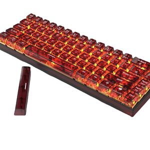 Clavier mécanique de jeu sans fil 65% 68 touches, commutateur rouge tri-mode, hot-swap, rétroéclairage RGB, ergonomique, pour ordinateur portable, nouveau <span class=keywords><strong>Gateron</strong></span>/Kailh - Product Image 5