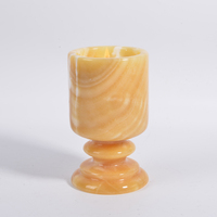 Ramadan Home dekorative Onyx Stein Kerzen gefäße Luxus Marmor Aroma therapie duftenden runden Onyx Kerzen glas