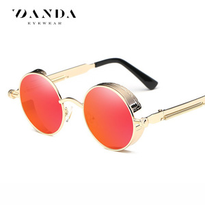 Danda Round Sunglasses Full Rim <b>Mirror</b> Lenses UV400 Unisex Retro Style 0914 - Product Image 5
