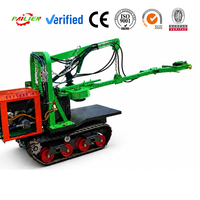 Récolteuse mobile sur chenilles à vibration pour arbres, équipement de cueillette d'olives et de noix, machine de cueillette de noix et d'amandes de type chenille
