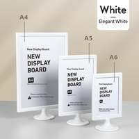 Support de table en acrylique en forme de L, présentoir de bureau A4 A5, porte-cartes vertical, porte-étiquettes de prix, porte-menu pour les magasins de vente au détail et les salons de thé