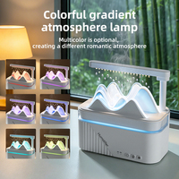 Nouveau diffuseur d'arômes et humidificateur 2026 au design goutte de pluie avec lumière LED et réglage de l'heure pour la maison et le bureau