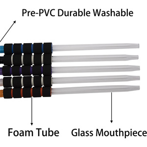 Tubo per Narghilè in Plastica di Alta Qualità da 1,5m con Bocchino in <span class=keywords><strong>Vetro</strong></span> e Impugnatura in Schiuma Morbida, Monouso - Product Image 3