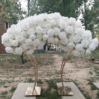 IFG Offre Spéciale arche de fleurs artificielles blanches de luxe, centre de table de mariage