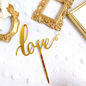Décoration de gâteau en acrylique minimaliste pour la Saint-Valentin, inscription « Love », pour cérémonie de mariage, décoration élégante, fournitures pour fête d'<span class=keywords><strong>anniversaire</strong></span> - Product Image 4