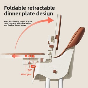 Silla de Comer para Bebé, Plegable, Ajustable, Multifuncional, Portátil, Móvil, para Almacenamiento en el Hogar - Product Image 4