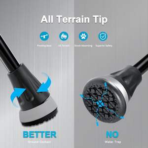 عصا مشي خارجية من الألومنيوم قابلة للطي من ريهاند، عصا تلسكوبية للدفاع عن النفس والتنزه، تحمل حتى 300 رطل، بطول 70-78 بوصة - Product Image 5