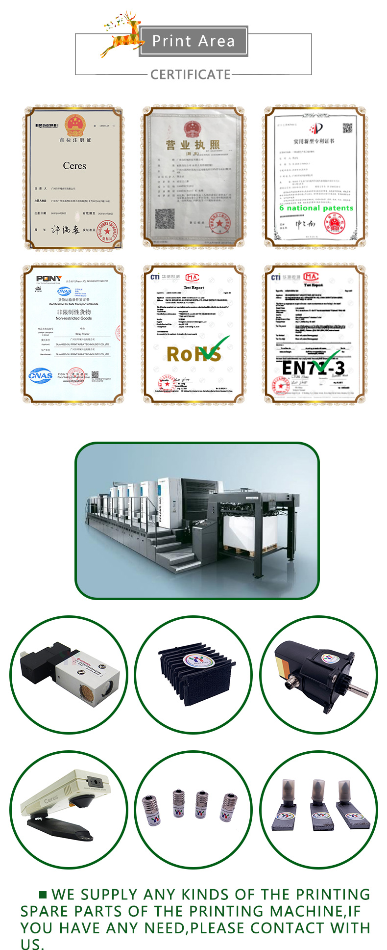 Moteur Ceres de haute qualité pour la machine d'impression offset Royobi