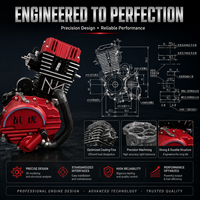 Moteur de moto 300cc refroidi par eau, 12,5 kW, embrayage manuel, démarrage électrique, unité de puissance complète pour moto - Vente en gros