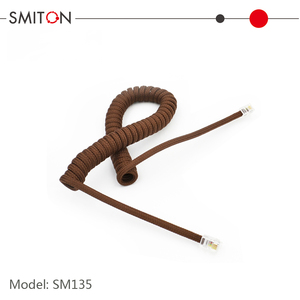 Câble téléphonique spiralé 4 conducteurs rouge <span class=keywords><strong>RJ11</strong></span> 4P4C pour combiné téléphonique, <span class=keywords><strong>prix</strong></span> usine - Product Image 4