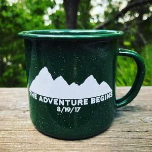 Mug à café en émail personnalisé avec logo vintage, en fonte, écologique, compatible lave-vaisselle et micro-ondes, qualité alimentaire, vente en gros - Product Image 5