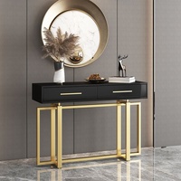 Console d'entrée en marbre nordique, design moderne et luxueux, minimaliste, en fer forgé, design étroit, pour appartement, hôtel, hall, meubles de maison