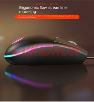 Souris Souris filaire photoélectrique haute performance avec 6 touches programmables et lumières LED respiratoires Souris