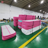 Tapis gonflable de piste d'air en PVC de logo personnalisé pour la gymnastique et le fitness tapis de tour de sol de 3m pour sauter le tapis de culbutage de gymnastique