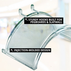 Rõ ràng LEXAN nhựa trang sức hiển thị Pegboard nửa vòng Bar Vòng cổ treo lủng lẳng giá - Product Image 2