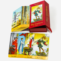 Cartes de tarot en papier rouge, impression personnalisée du logo, design de haute qualité, cartes d'oracle, personnalisation des cartes de tarot, jeu de cartes pour usage familial