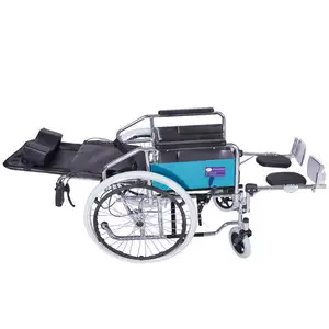 高品质工厂低价可折叠助行器轮椅皮革马桶手动轮椅轻便轮椅