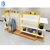 Usine directe étagères de présentation en métal double face personnalisées pour chats chiens supermarché maison animalerie étagères en bois présentoirs