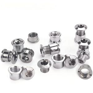 Tornillos de plato de bicicleta de montaña de acero, tornillos de cadena, tuerca de plato único - Product Image 3