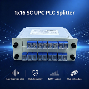 ตัวแยกสัญญาณออปติคอลแบบเสียบปลั๊ก SC UPC 1x16 สำหรับ PLC แบบ Single Mode ในกล่อง LGX สำหรับ FTTH FTTx จำนวนมาก - Product Image 6