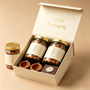 Caja de Regalo Premium Personalizada con Tapa Magnética Abatible para Frutos Secos - Product Image 1