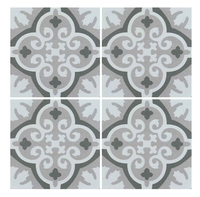 Carreaux d'intérieur Sunnda Country Style Greens, motif floral rustique moderne, bordure en porcelaine, 300x300mm, antibactériens, antidérapants