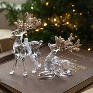 Adornos Navideños LINGKAI, Adornos Colgantes para Árbol de Navidad con Lentejuelas Acrílicas, Alces, Copos de Nieve, Campanas, Alas de Ángel - Product Image 3