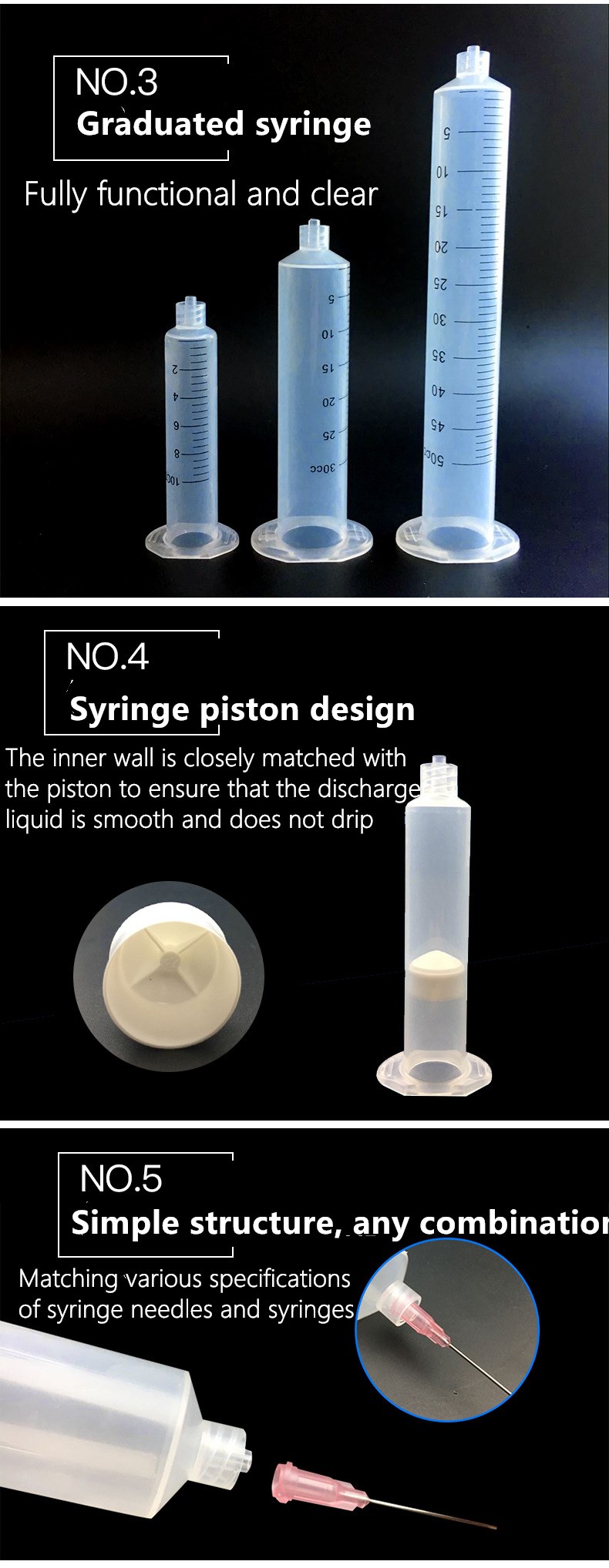 55cc Dispensing Syringe Barrel Industrial Glue Syringe Plastic Barrel