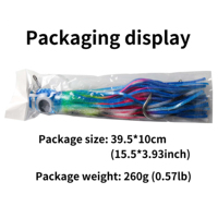Nouveau OEM 260g340mm 13.3 pouces tête en résine à la traîne calmar jupe leurres gros gibier à la traîne grand chapitre appât pêche en mer thon appâts