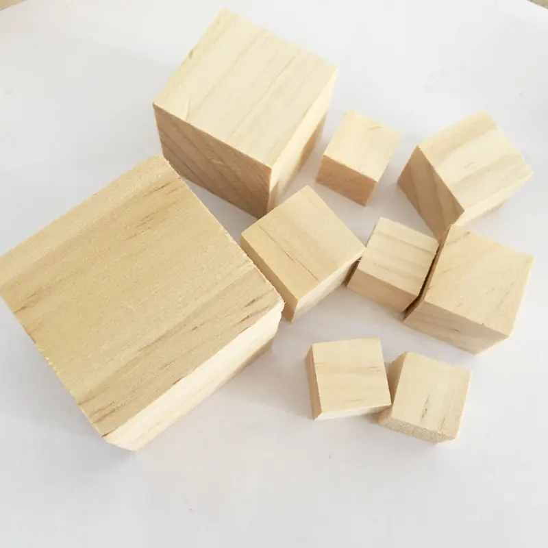 최고의 판매 천연 나무 큐브 보석 만들기 Diy