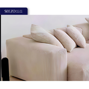 Juego de sofás comprimidos Canadian Made Fabric Diseño moderno Caja de sofá de uso de hotel de espuma de 3 plazas - Product Image 2