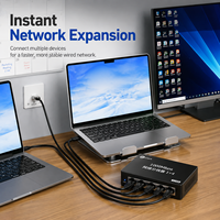 Commutateur Ethernet Gigabit 5 ports Biaze 1000 Mbps, Répartiteur Réseau, Hub d'Extension LAN 1 à 4 RJ45, Neuf pour Maison, Bureau, Petite Entreprise