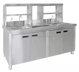 Mostrador de <span class=keywords><strong>Bar</strong></span> eléctrico comercial de acero inoxidable para restaurante de Hotel para refrigeración de mesa de trabajo de agua de té de burbujas de té de leche - Product Image 3