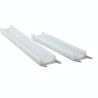 Profil en caoutchouc silicone extrudé sur mesure en forme de U, largeur 41 mm, bande d'étanchéité flexible résistante à la chaleur pour équipement industriel